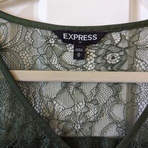 Express women's dress shirt, medium, green.